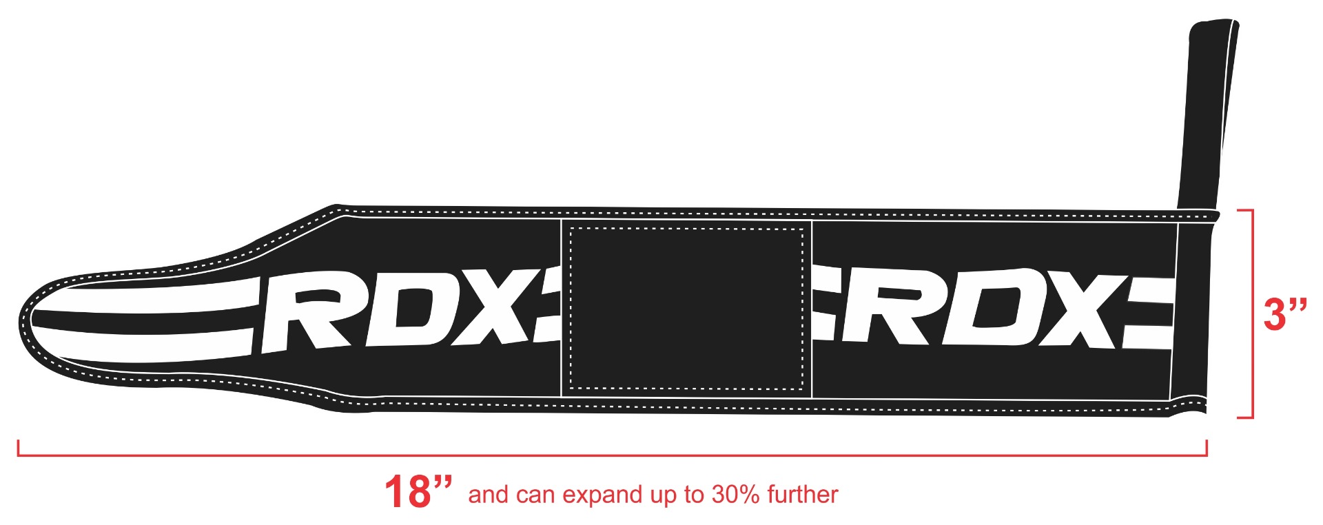 RDX W2 Powerlifting Wrist Wraps size chart
